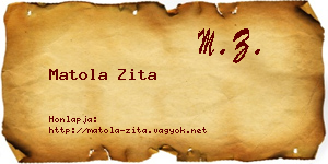 Matola Zita névjegykártya